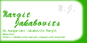 margit jakabovits business card